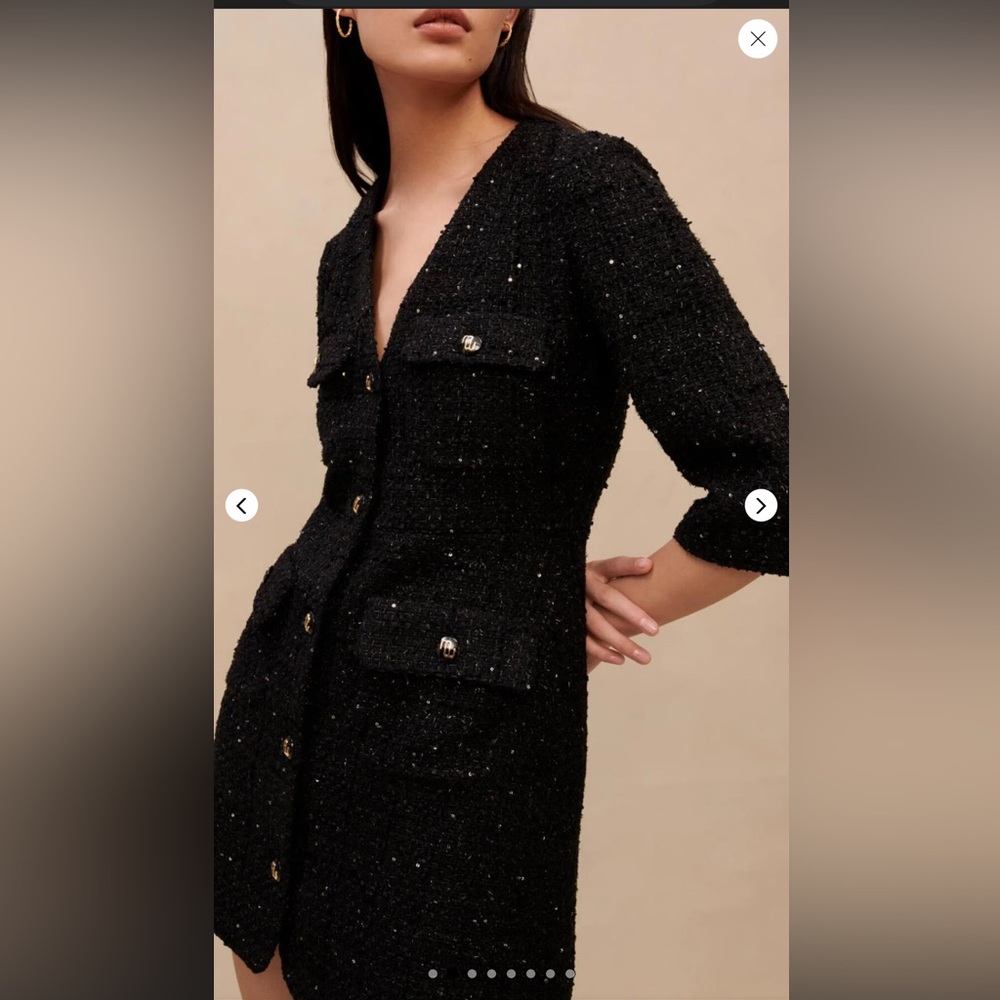 Maje Rollysama Black Tweed Dress - Picture 3 of 5